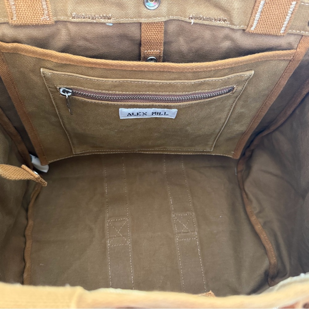 Alex Mill The Perfect Weekday Tote in Golden Khaki - Picture 11 of 11